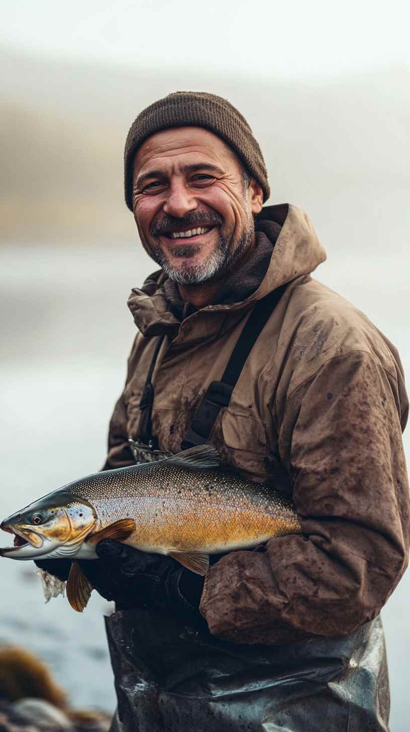 Profile photo of John, a smiling angler in fishing gear standing by the water.